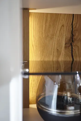 Wohnwand Rubia - inkl. Beleuchtung, Lack, Weiß