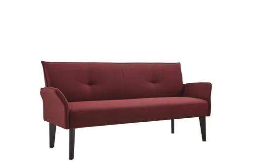 Armlehnbank Rosita - Breite ca. 192cm, Stoff, Rot