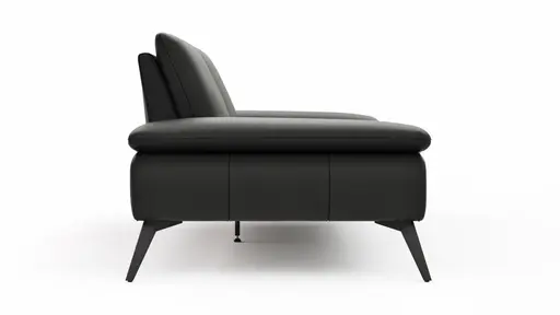 Sofa Collina - 3-Sitzer, Leder, Schwarz