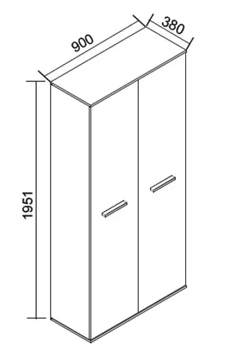 Schuhschrank - B ca. 90 cm, Artisan Eiche Nachbildung, Weiß