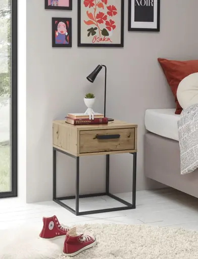 Nachtkonsole- Eiche Dekor