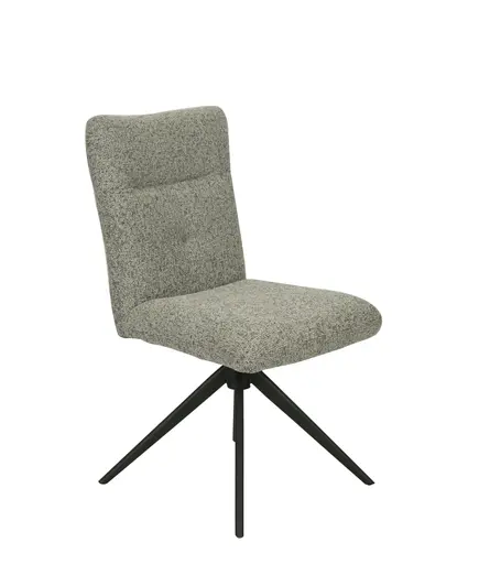 Stuhl MYLENE - drehbar, Stoff, Schlamm