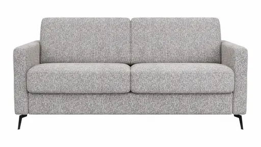 Schlafsofa Laredo - 2,5-Sitzer inkl. Schlaffunktion und Armlehne klappbar, Stoff, Graubeige