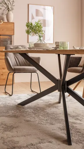 Esstisch Phoenix - LB ca. 260x100cm, Bambus, bianco geölt