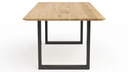 Esstisch Clifton - mit Einsätzen, LB ca. 220x100 cm, Wildeiche massiv, natur geölt