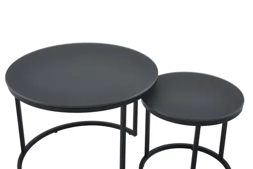 Couchtisch - 2er Set, Anthrazit, Schwarz