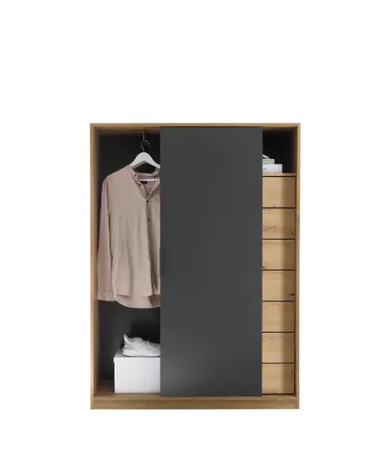 Kommode- Eiche Dekor, Graphit