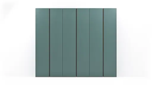 Drehtürenschrank Loretto - B ca. 280 cm, Lack matt, Salbeigrün