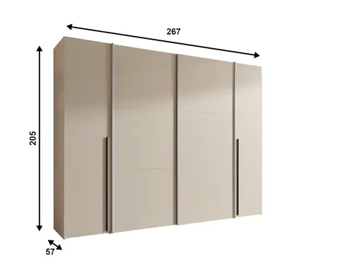 Schwebetürenschrank- B ca. 267 cm, Kashmir