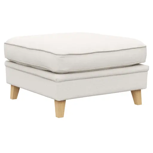 Hocker Mapleton - Stoff, Creme