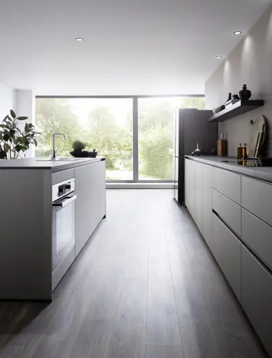 Inselküche 56.210 CO 2 523, Taupe metallic matt