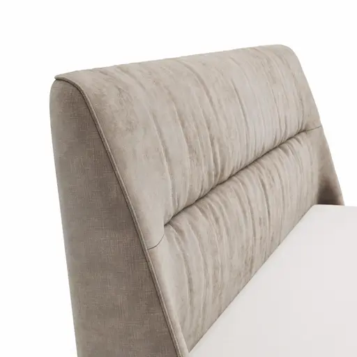 Bett Alvito - Liegefläche ca. 180x200 cm, Stoff, Beige