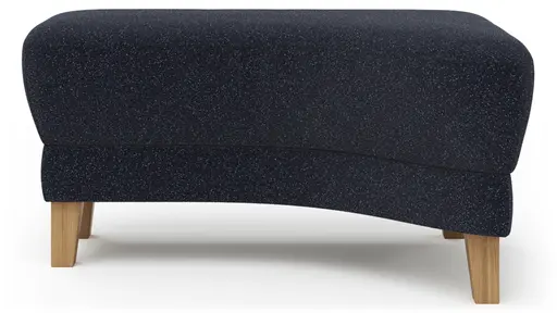 Hocker Stamford - gebogen, Rechts, LB ca. 89x65 cm, Stoff, Dunkelblau