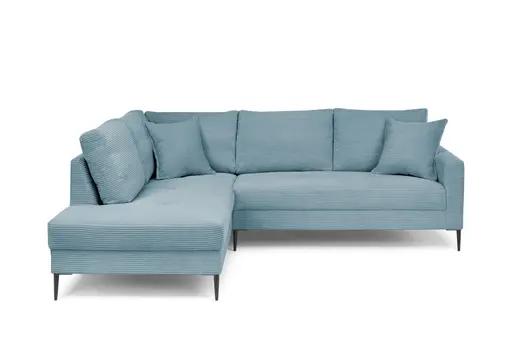 Ecksofa - Ecke links, 3-Sitzer, Stoff, Petrol