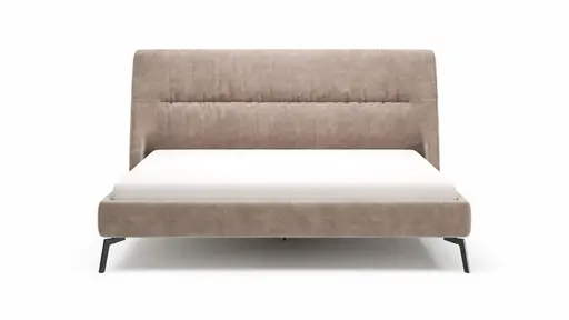 Bett Alvito - Liegefläche ca. 180x200 cm, Stoff, Beige