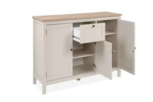 Sideboard- B ca. 120 cm, Champagner, Eiche Dekor
