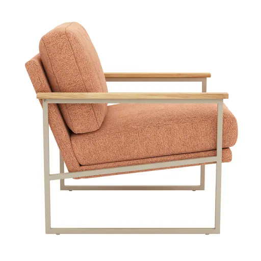 Loungesessel Karla - Stoff, Puder