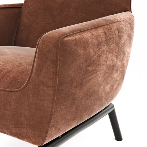 Sessel Matina - Größe L, Velour, Kupfer