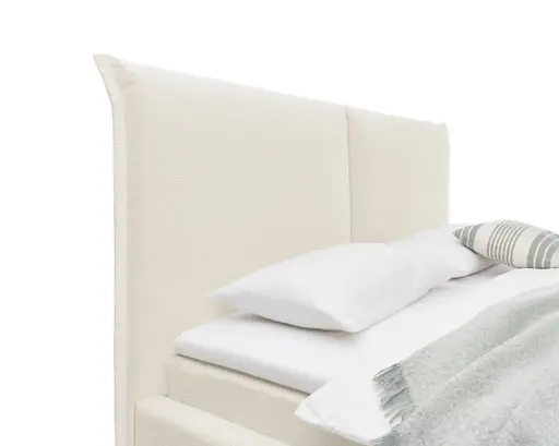 Bettgestell SANDRIN L- Liegefläche ca. 180x200 cm, Stoff, Creme