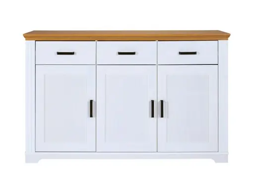 Sideboard - B ca. 166 cm, Weiß, Oak Colori