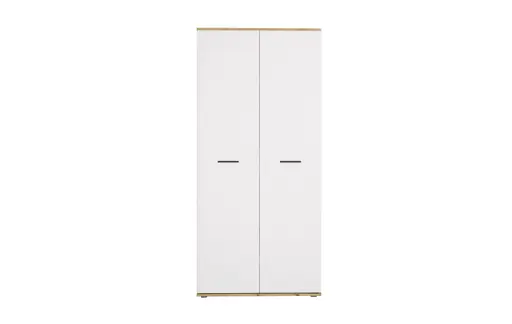 Schuhschrank - B ca. 90 cm, Artisan Eiche Nachbildung, Weiß