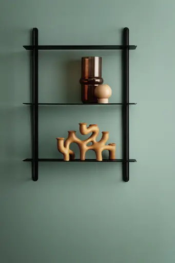 Wandregal Dagny - BHT ca. 60x146x18 cm, Metall, Schwarz