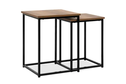 Beistelltisch - 2er Set, Artisan Eiche Nachbildung, Schwarz