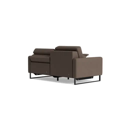 Sofa Aracena - 2,5-Sitzer inkl. Relaxfunktion motorisch und Kopfstütze, Leder, Schoko