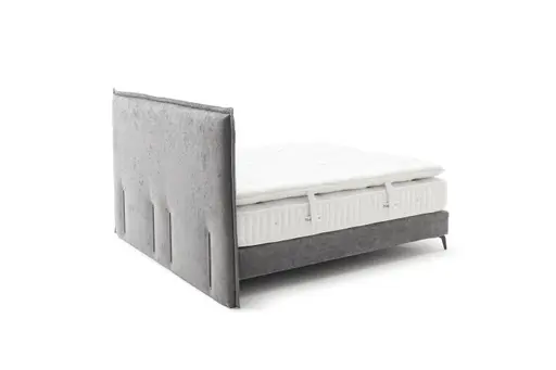 Boxspringbett Contur 2700 - Liegefläche ca. 180x200 cm, Stoff, Grau