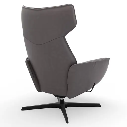 Relaxsessel Helge - Leder, Silber