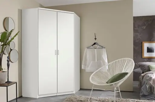 Eckschrank ROYAN- B ca. 117 cm, Weiß