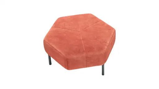 Hocker Franz - Stoff, Pfirsich