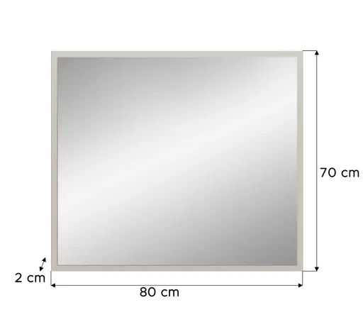 Spiegel - LB ca. 80x70 cm, Kaschmir
