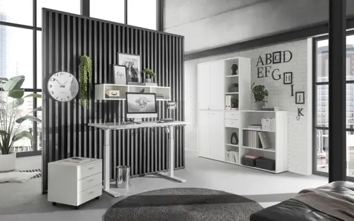 Regalsystem - Weiß matt Lack