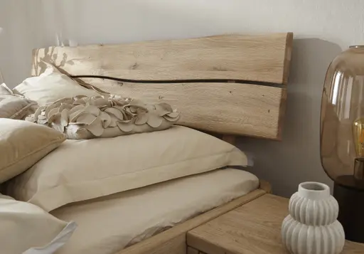 Nachttisch 1660 - Wildeiche bianco, sandgestrahlt