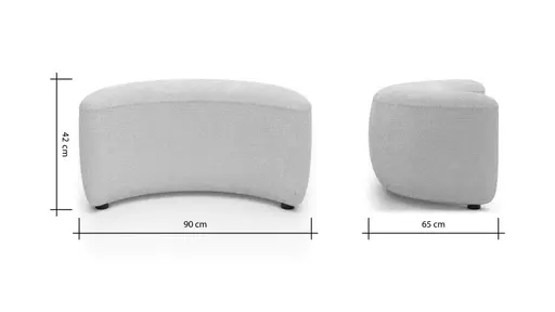 Anstellhocker Karasu - Stoff, Natur