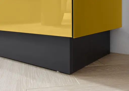 Lowboard - B ca. 181 cm, Goldgelb, Keramikoptik