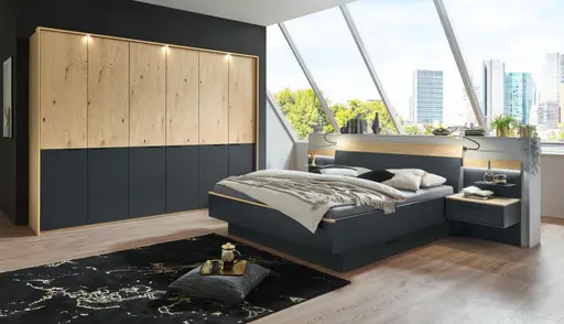 Schlarzimmer - Balkaneiche, Lack, Taupe