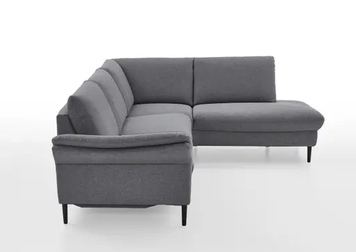 Ecksofa - 3-Sitzer mit Ecke rechts, Stoff, Grau
