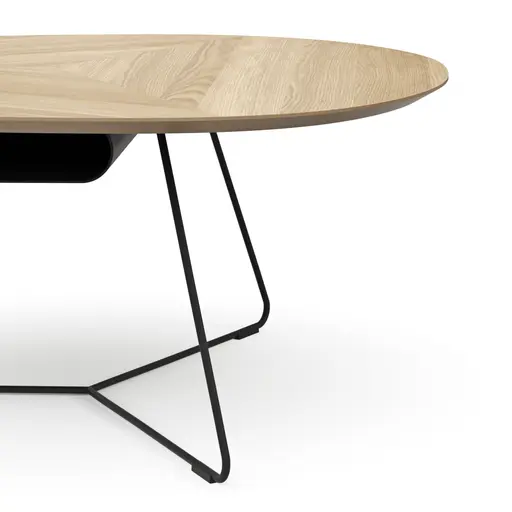 Couchtisch Fano - LBH ca. 121x75x38 cm, Eiche natur, Furnier