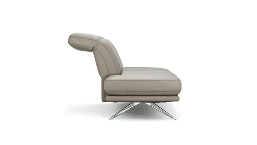 Sofa Sophie - 2,5-Sitzer inkl. Kopfstütze/Armlehne verstellbar, Leder, Lava