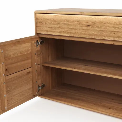 Sideboard Hillsboro - inkl. Beleuchtung, Wildeiche natur, geölt