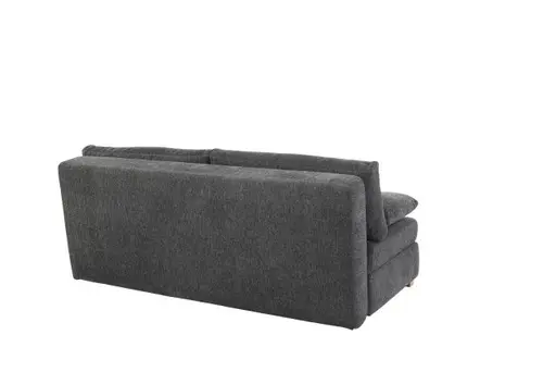 Sofa JELKO - 2-Sitzer inkl. Schlaffunktion mit Bettkasten, Stoff, Dunkelgrau