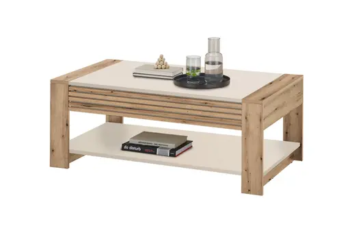 Couchtisch - LB ca. 108x60 cm, Evoke Eiche Nachbildung, Kaschmir