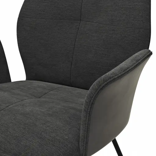 Armlehnstuhl Dinner - Stoff, Anthrazit