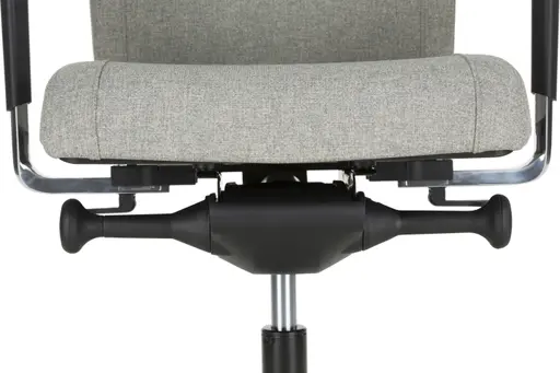 Chefsessel - mit Ergo-Rückenpolsterung und 3D-Armlehnen, Stoff, Schwarz