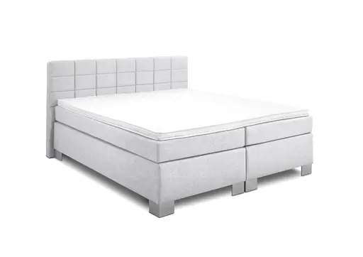 Boxspringbett HAIKOS- Liegefläche ca. 180x200 cm, Stoff, Hellgrau, TFK H2/TFK H2