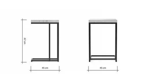 Beistelltisch Farmingdale - LBH ca. 45x45x67 cm, Eiche massiv, legno