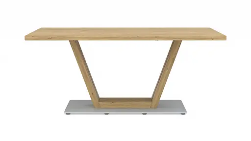 Couchtisch Faro Plus - LBH ca. 65x115x50 cm, Wildeiche massiv, Holzfarben Bianco