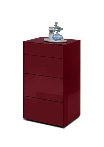 Kommode - B ca. 52 cm, Bordeauxrot